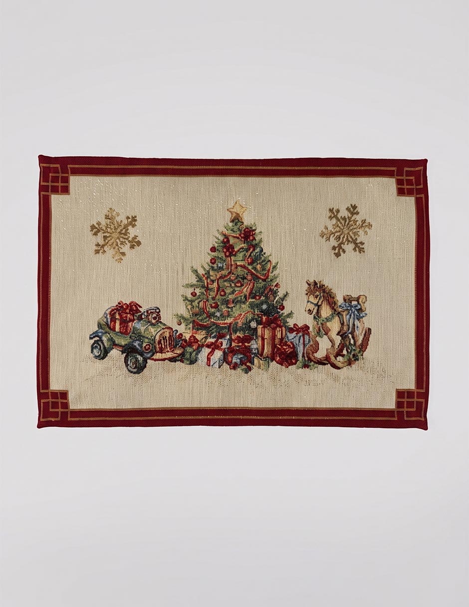 Mantel individual navideño rectangular Mantel individual navideño rectangular