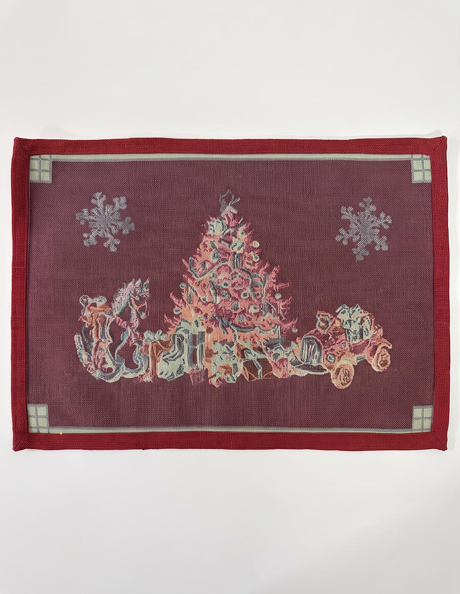 Mantel individual navideño rectangular 3