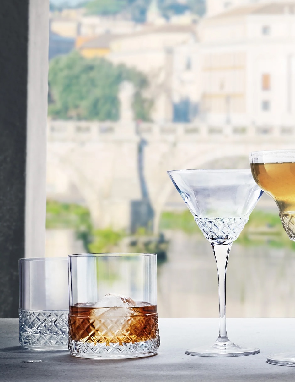Set de vasos dof luigi bormioli de vidrio con 6 piezas