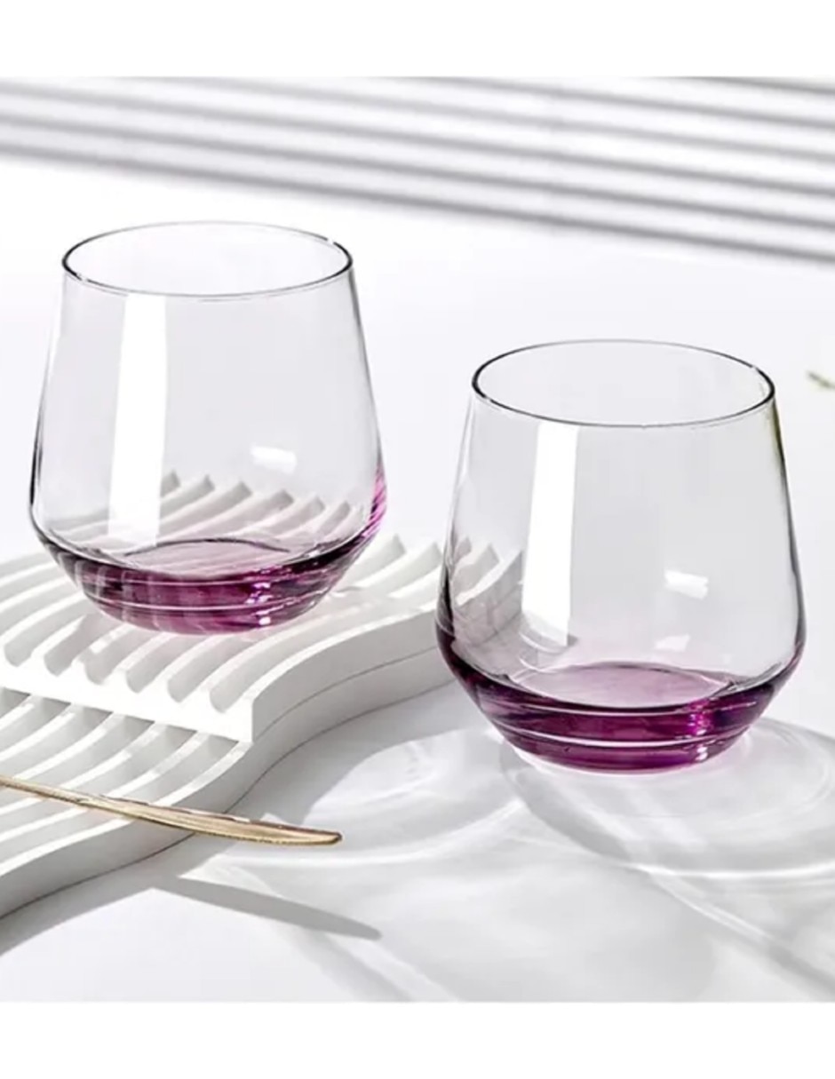 Vaso cocktail de vidrio con 6 piezas