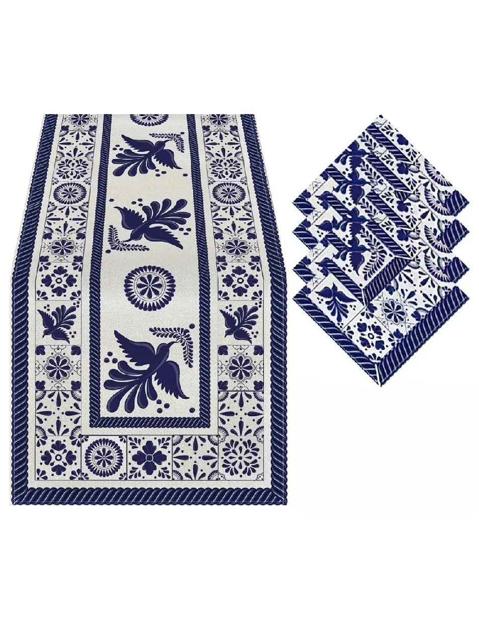 Set mantel rectangular México mosaico