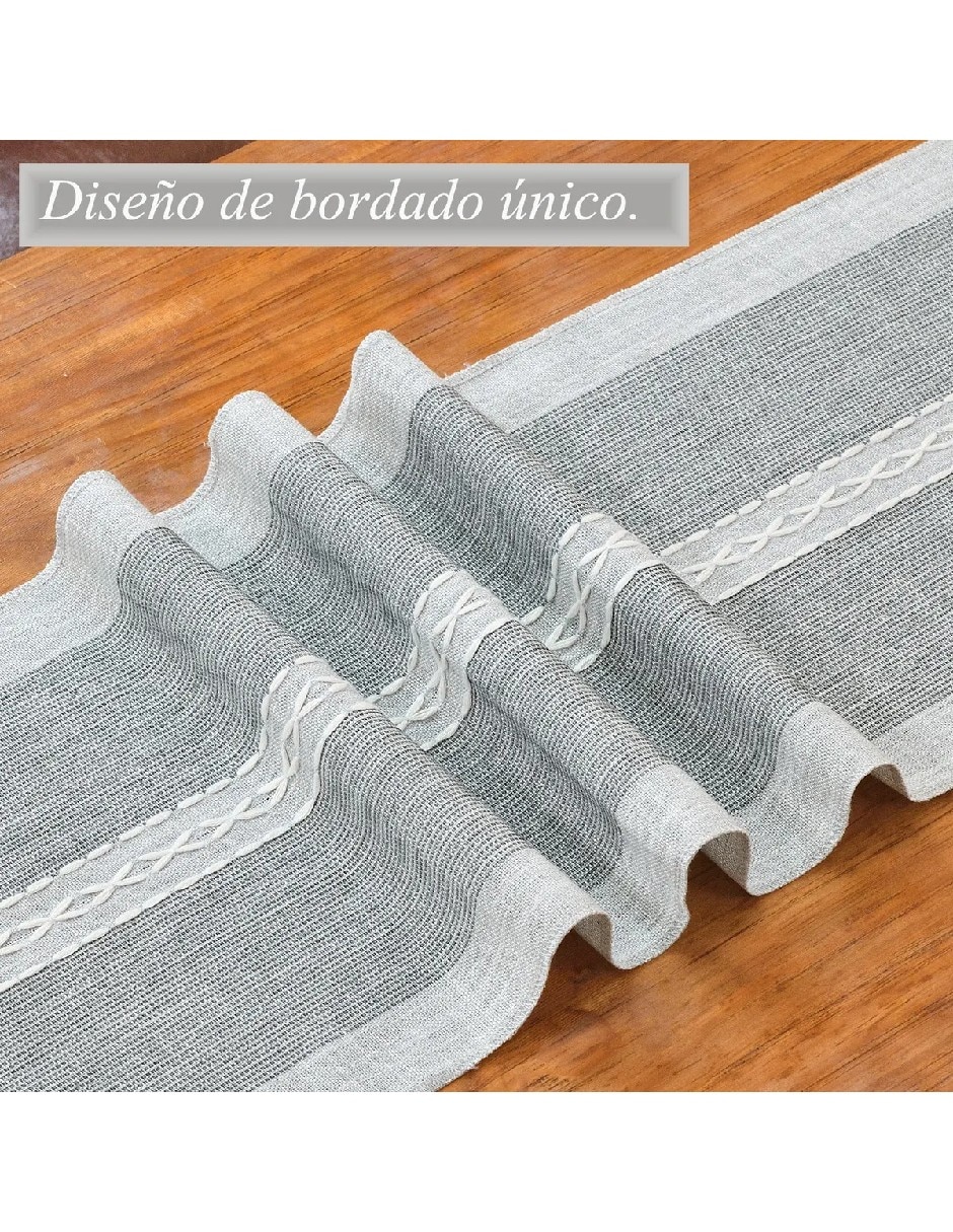 Camino mesa rectangular de lino 3