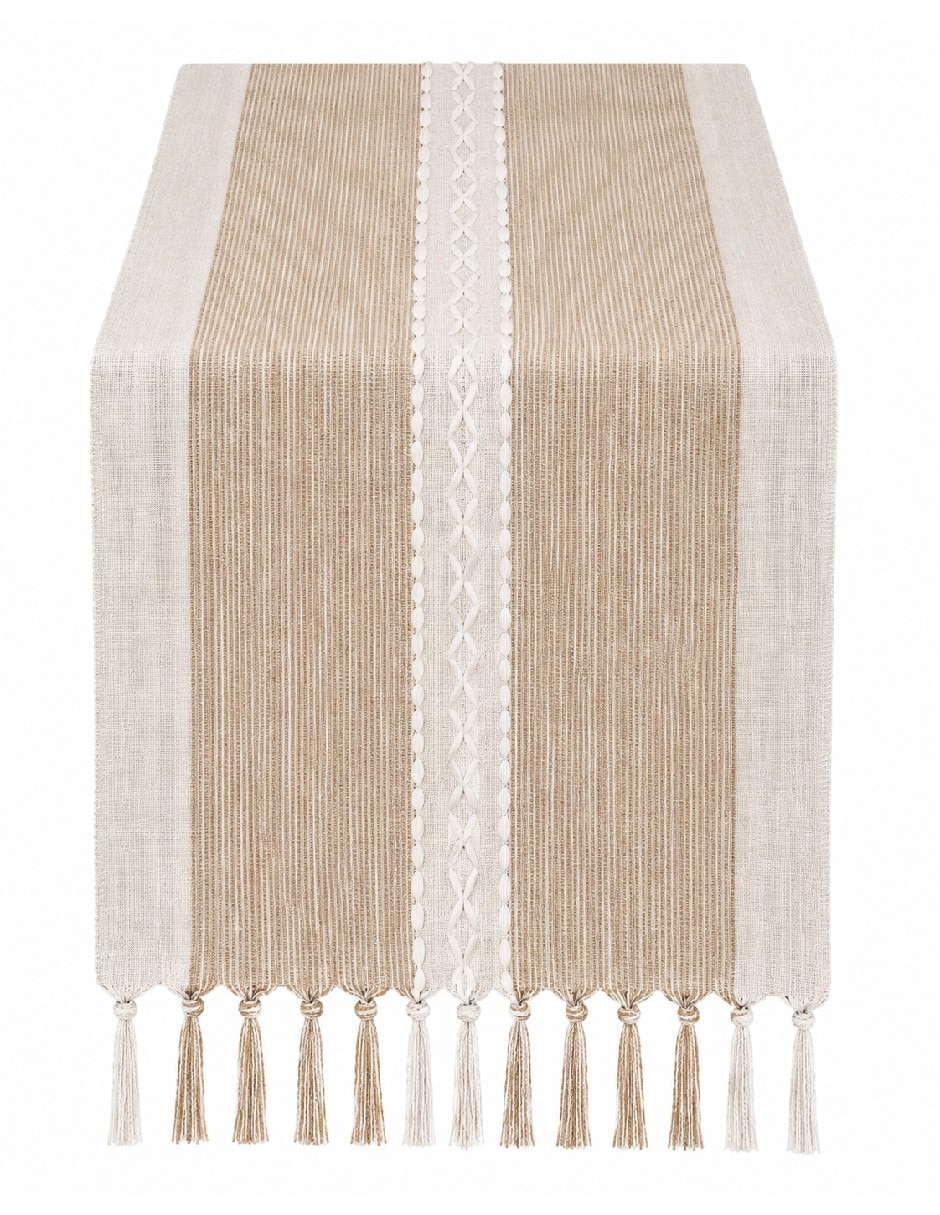 Camino mesa rectangular de lino