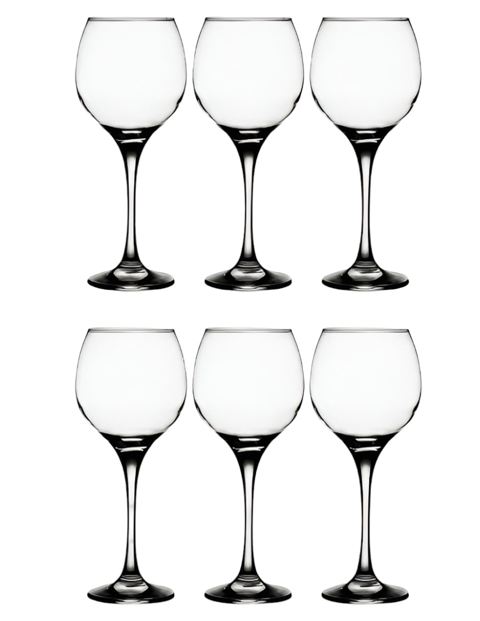 Set de copas para gin de vidrio 6 piezas