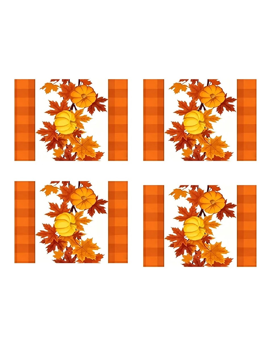 Set mantel rectangular de lino halloween 3