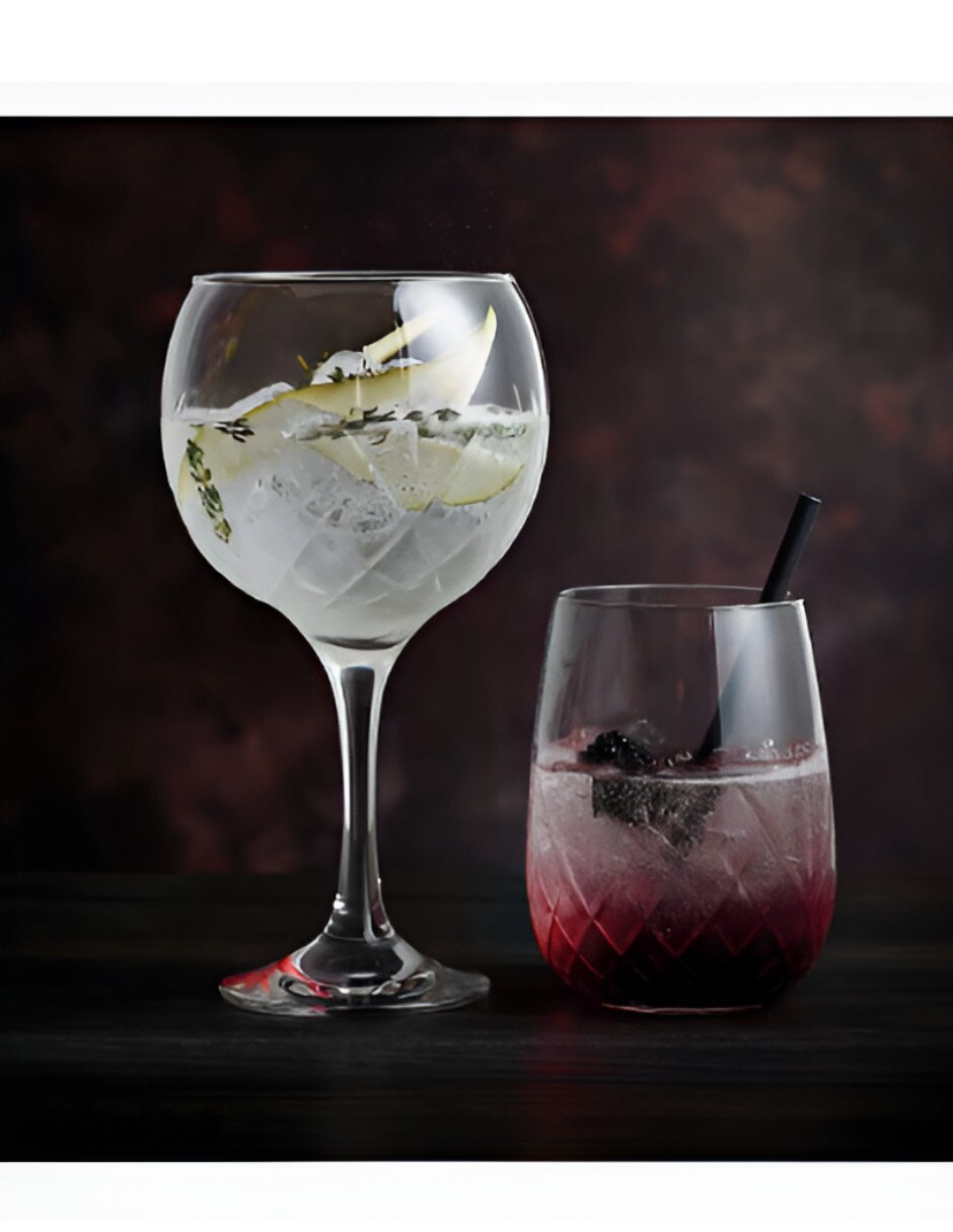 Set de copas para gin de vidrio 6 piezas 2
