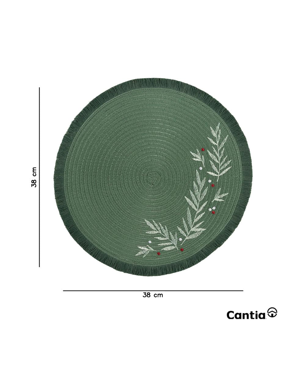 Set mantel individual redondo alpine navidad 5