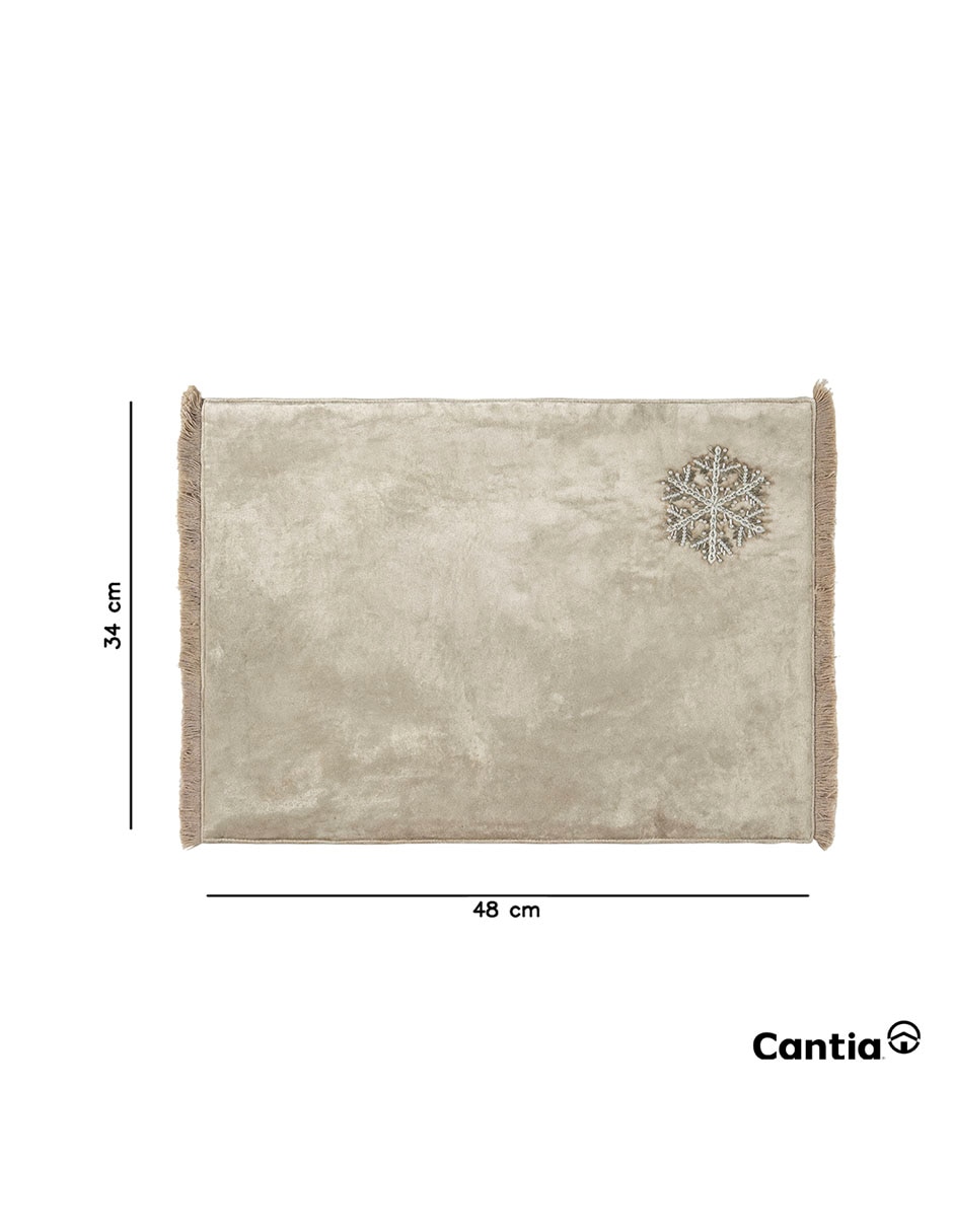 Set mantel individual rectangular snowflake 5