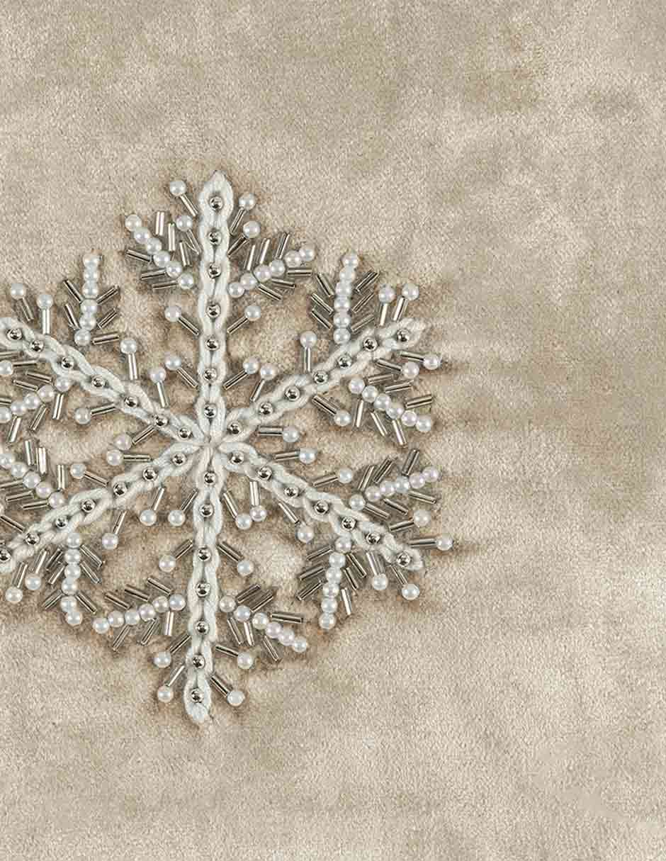 Set mantel individual rectangular snowflake
