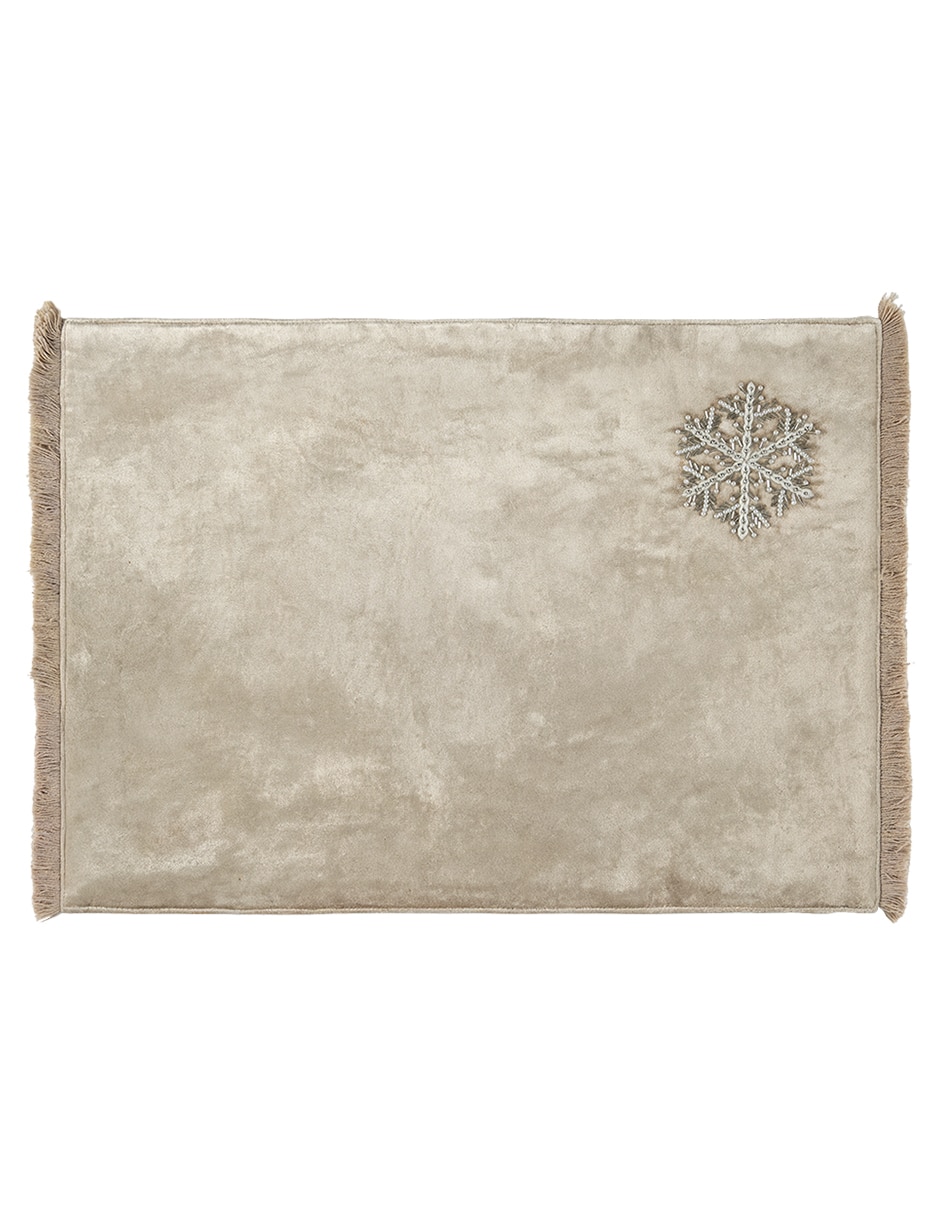 Set mantel individual rectangular snowflake