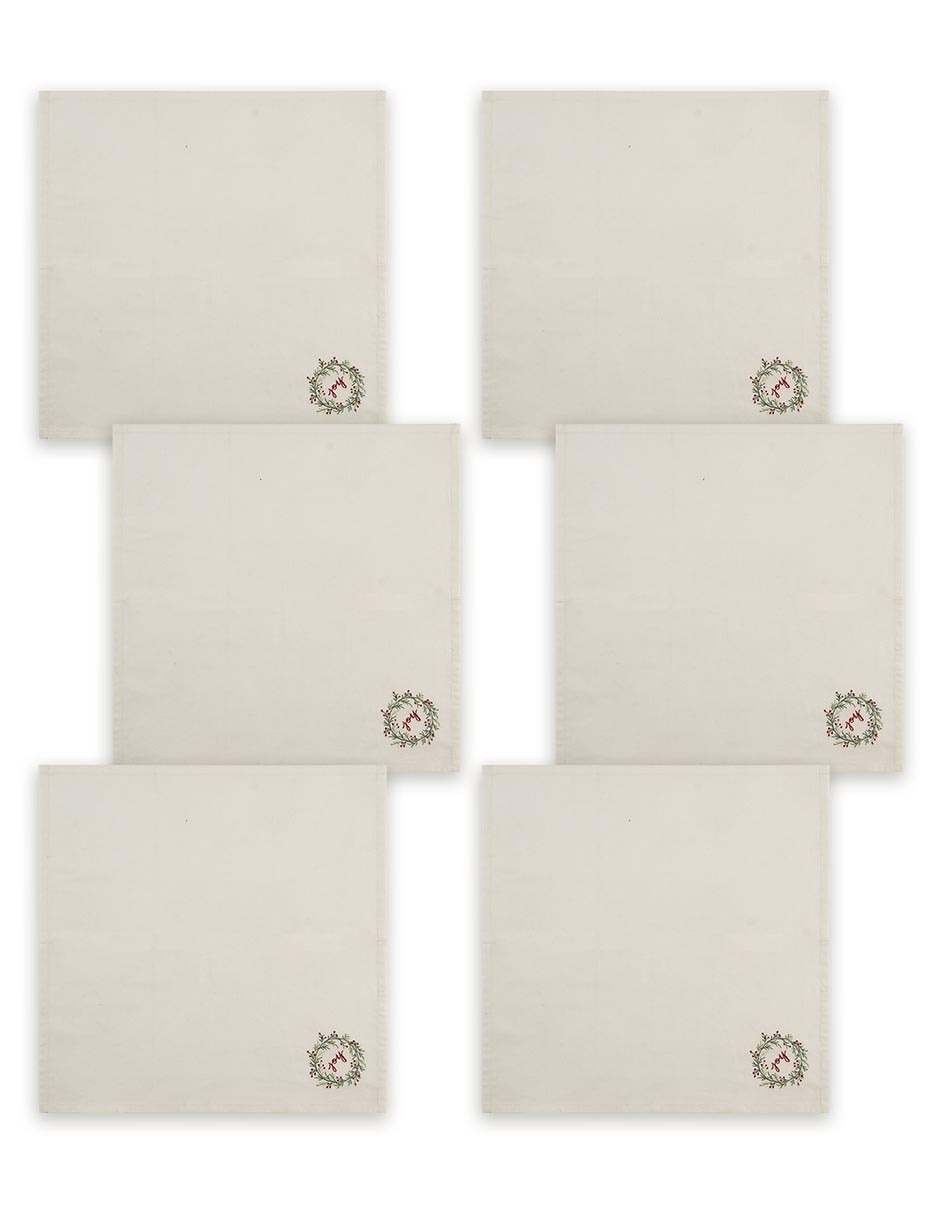 Set servilleta nordic light de algodón 6 piezas