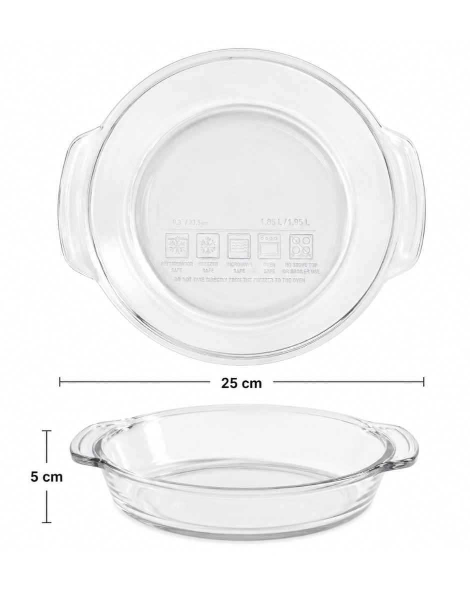 Set refractario de vidrio para pay 3