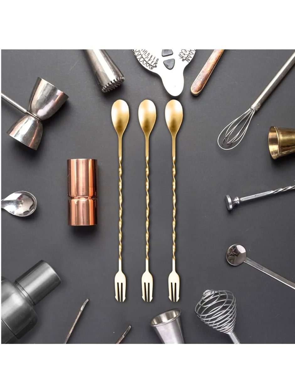 Set agitadores de bebidas de acero inoxidable