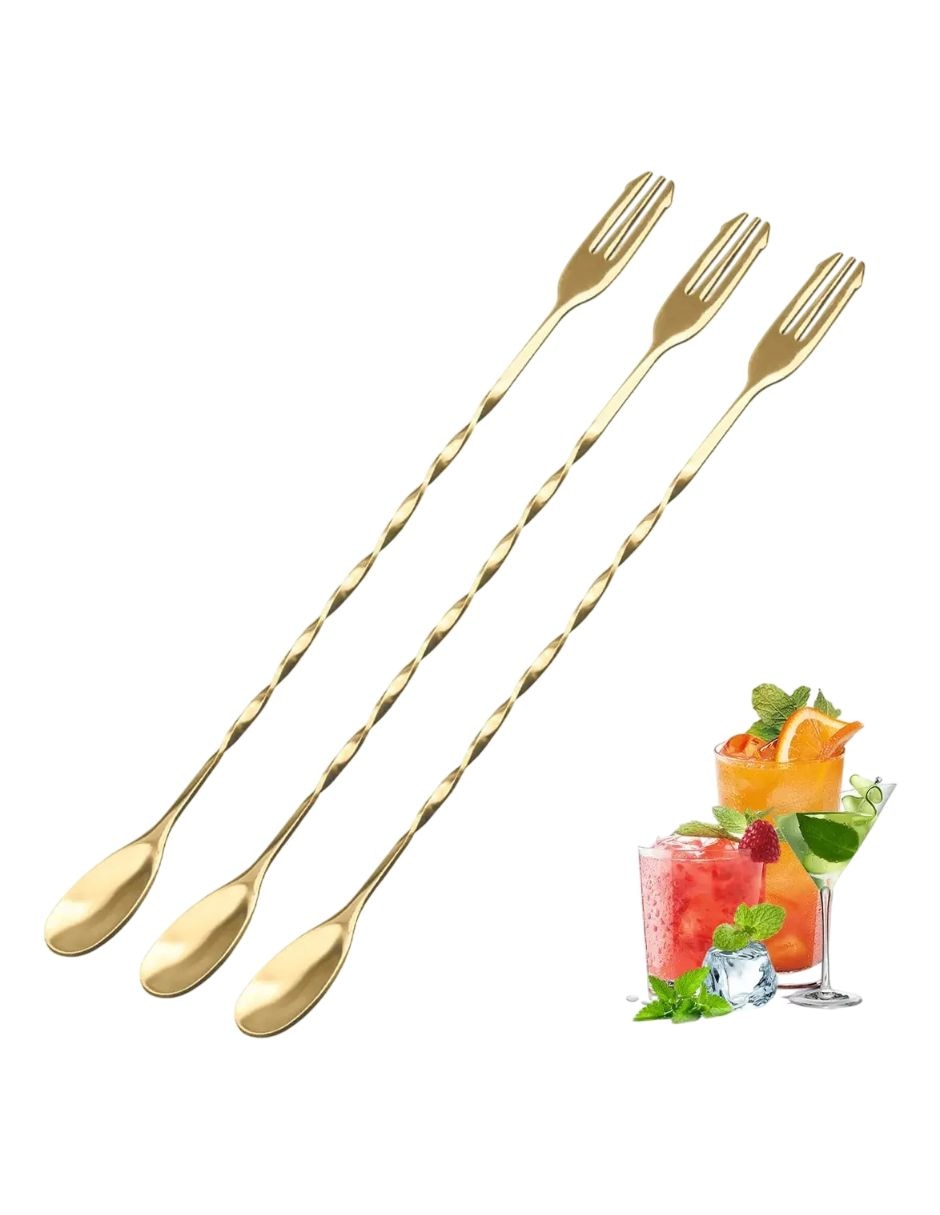 Set agitadores de bebidas de acero inoxidable