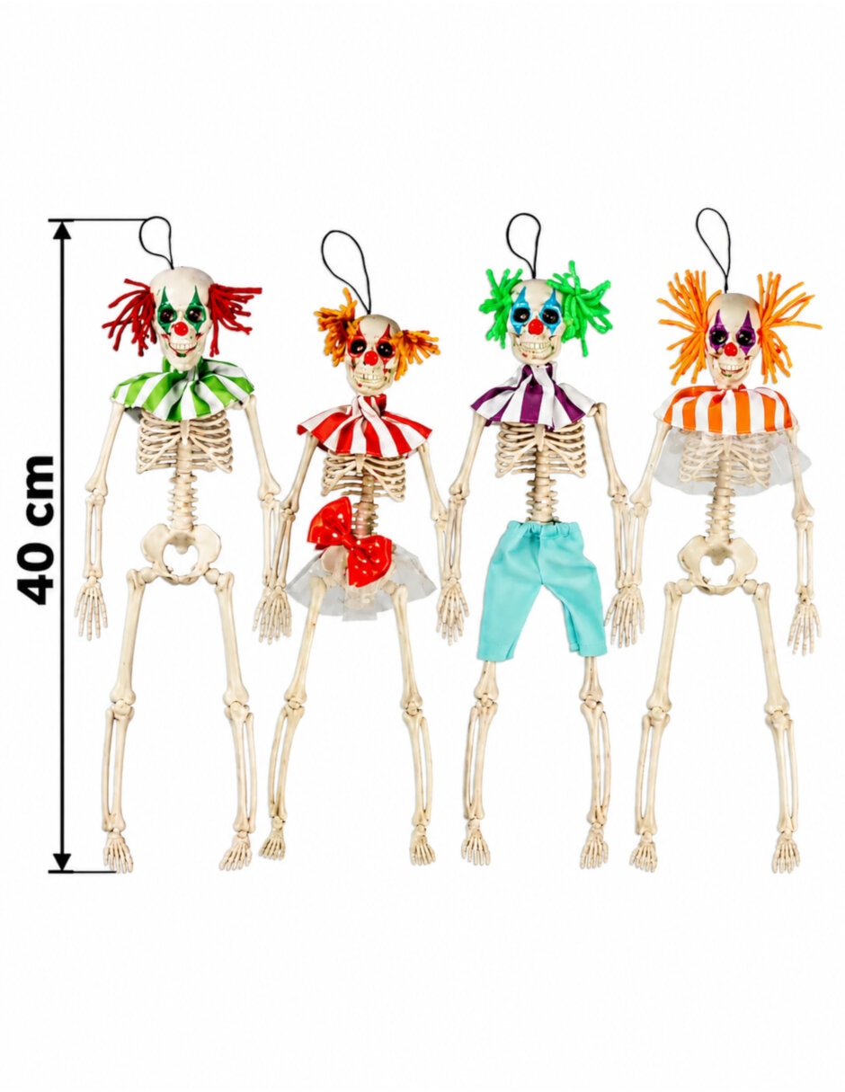 Figura decorativa de calavera payaso adorno de plástico 10