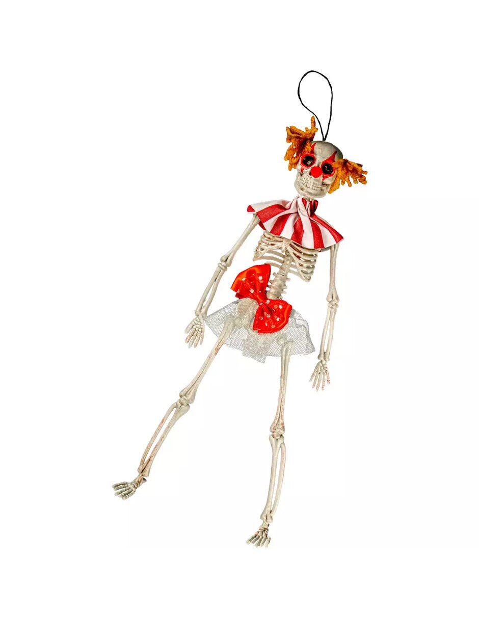 Figura decorativa de calavera payaso adorno de plástico 3