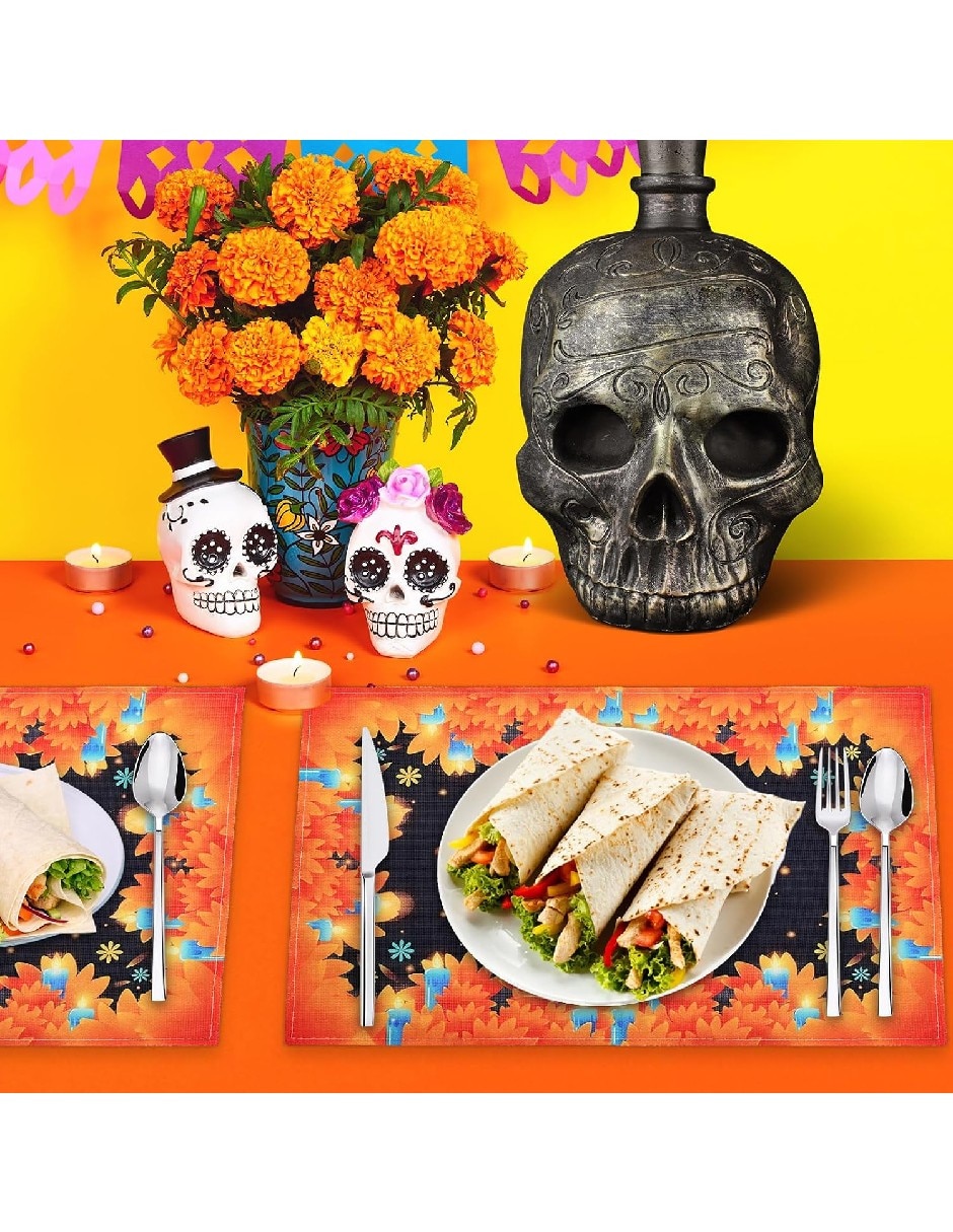 Camino mesa rectangular día de muertos 3