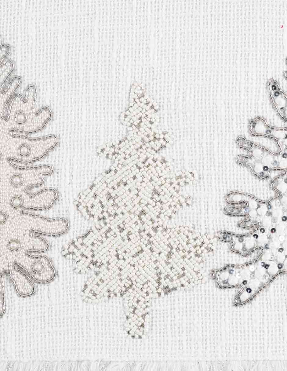 Camino mesa rectangular frost navidad 3