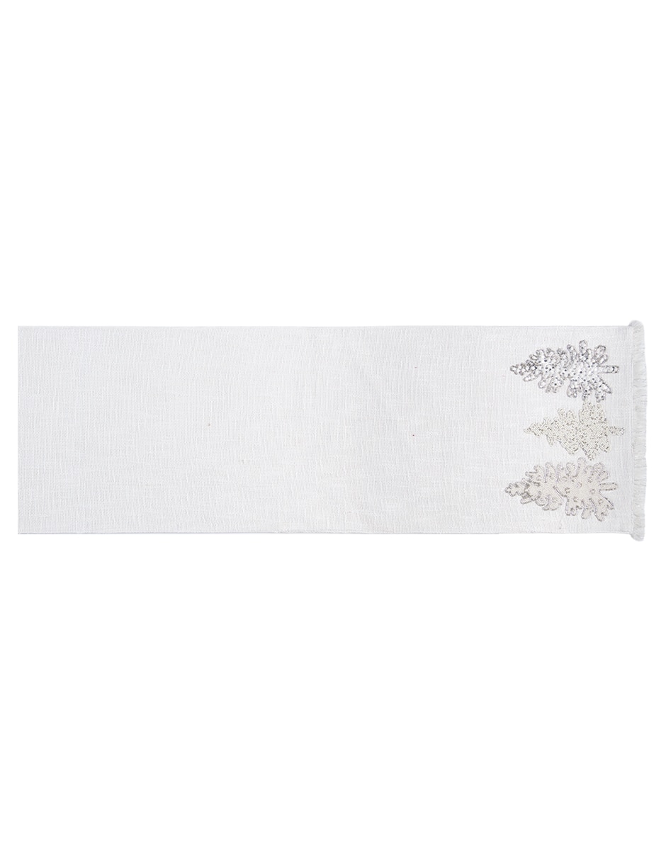 Camino mesa rectangular frost navidad 2