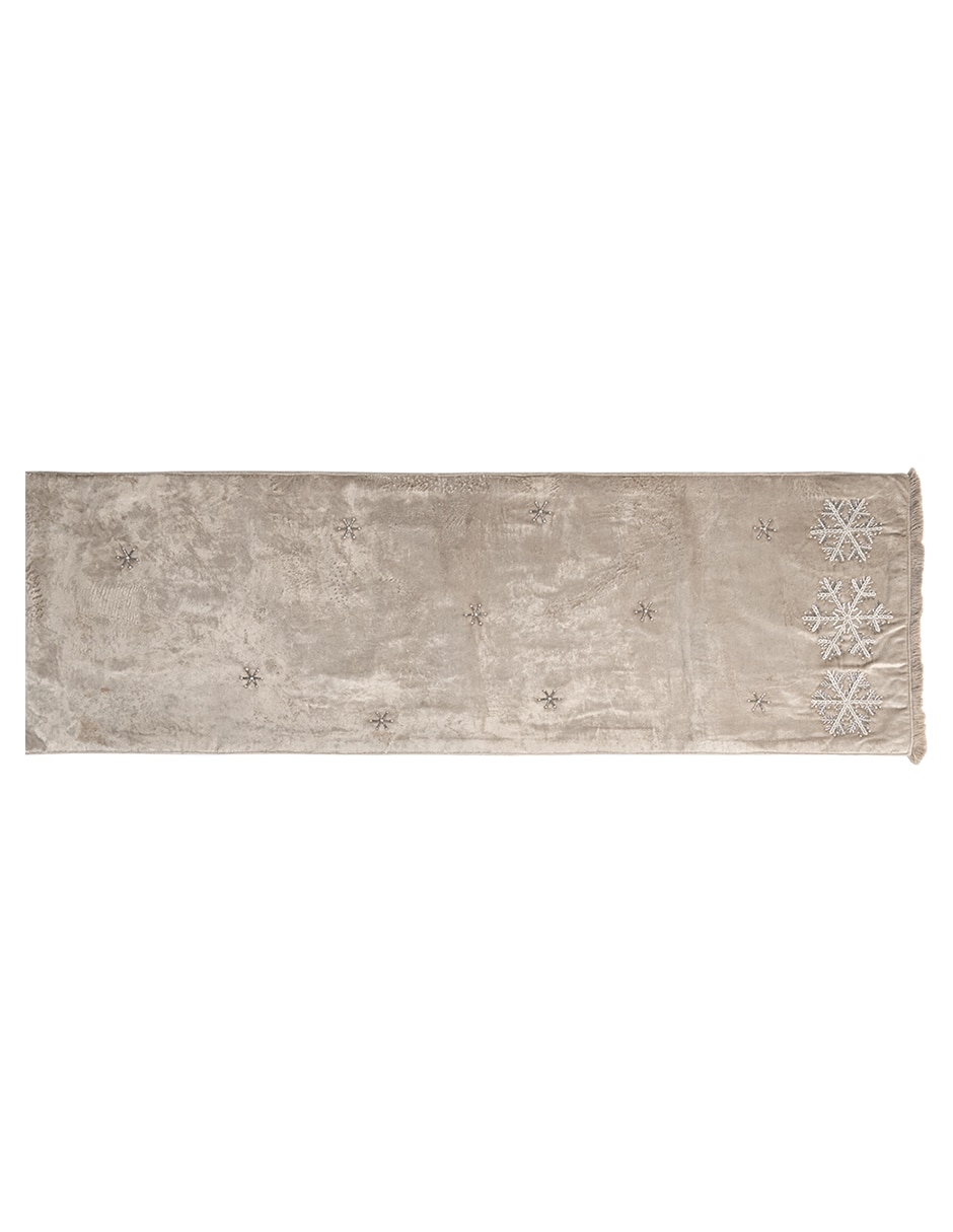 Camino mesa rectangular snowflake navidad 2