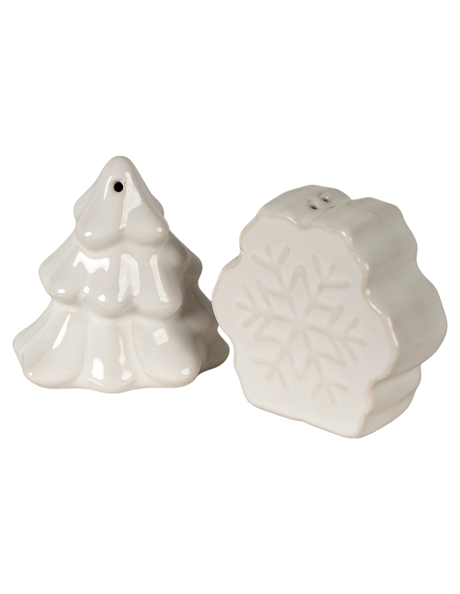 Set salero y pimentero blanc
