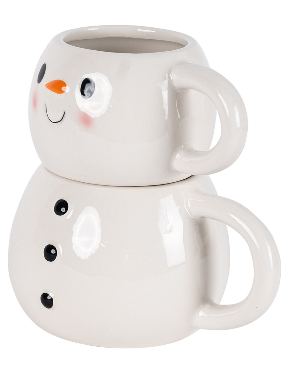 Taza de colección muñeco de nieve frosty 2 piezas