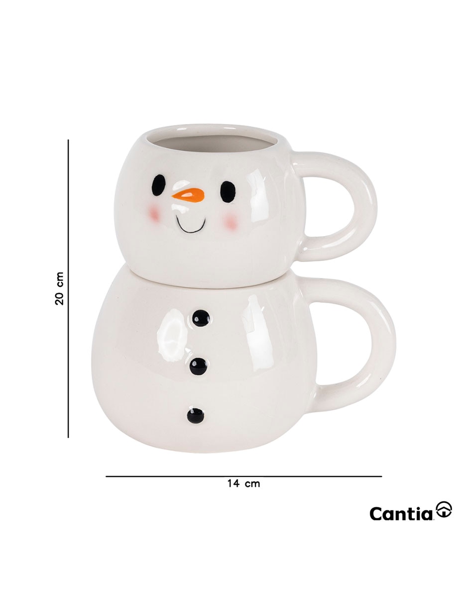 Taza de colección muñeco de nieve frosty 2 piezas 5