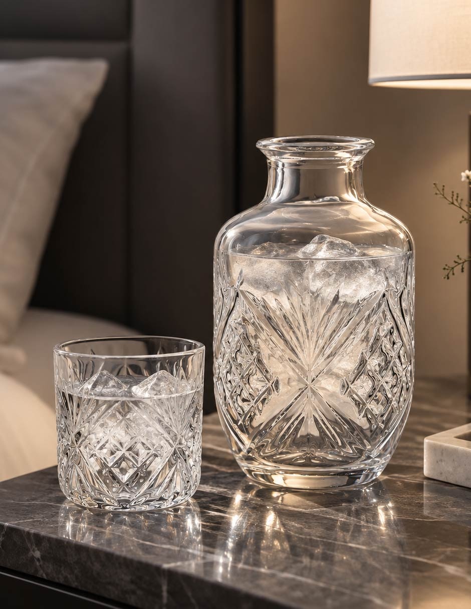 Set jarra con vasos vidrio 4