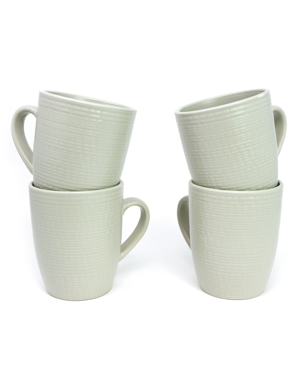 Taza relieve 4 piezas