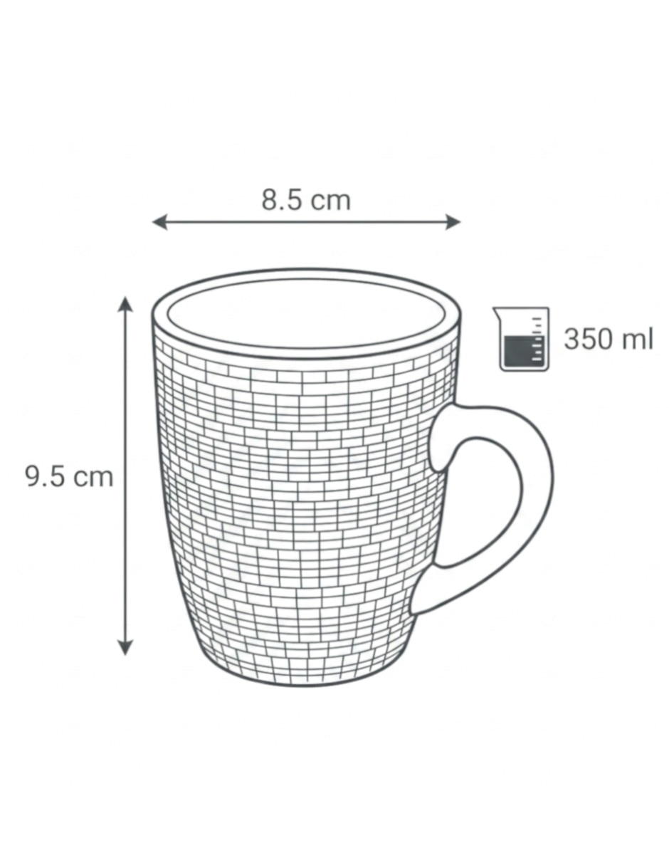 Taza relieve 4 piezas 5