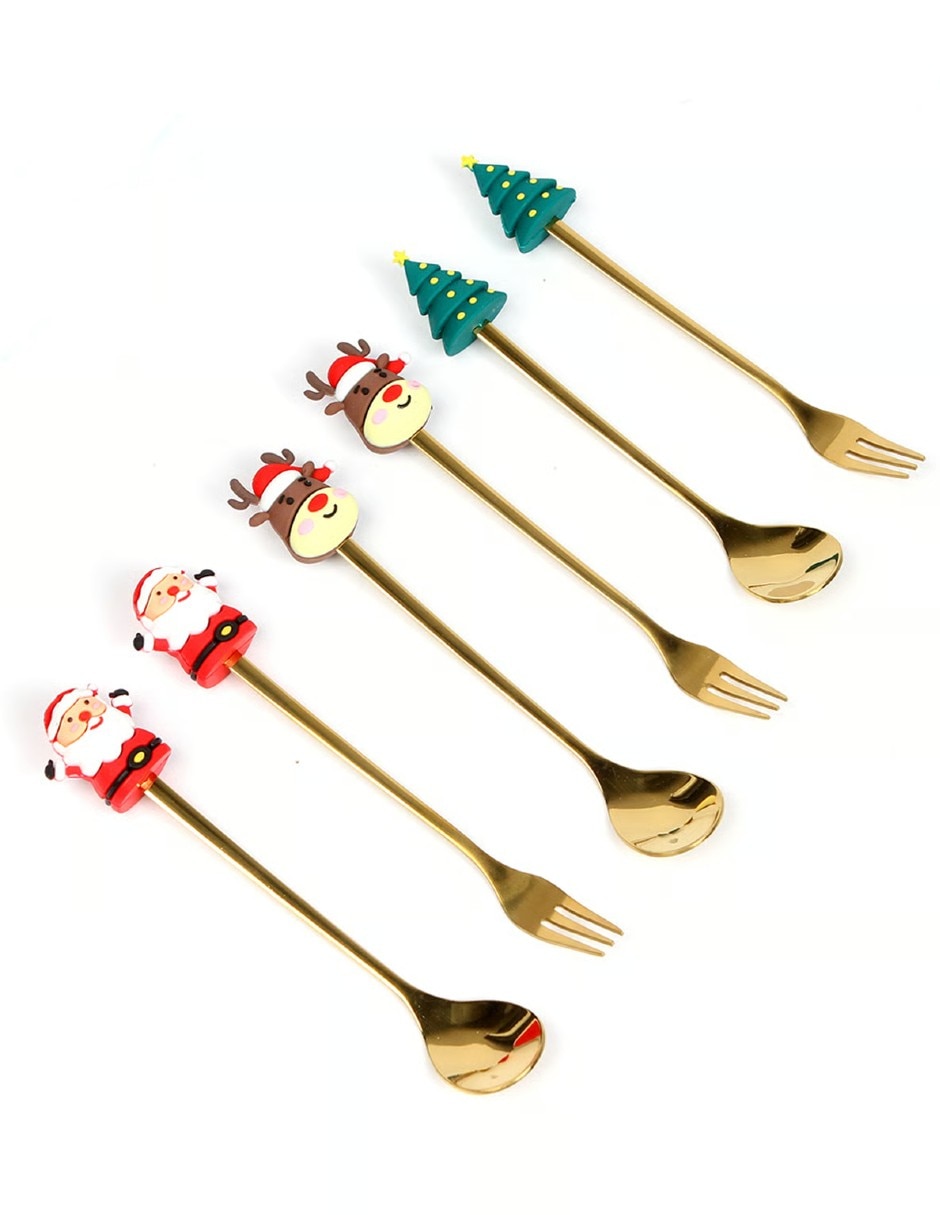 Set cubiertos de acero inoxidable 6 piezas Set cubiertos de acero inoxidable 6 piezas