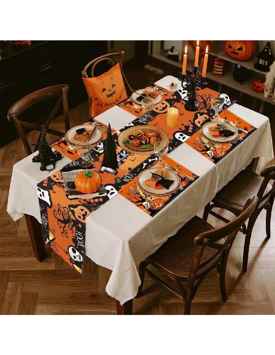 Set mantel individual rectangular halloween 4