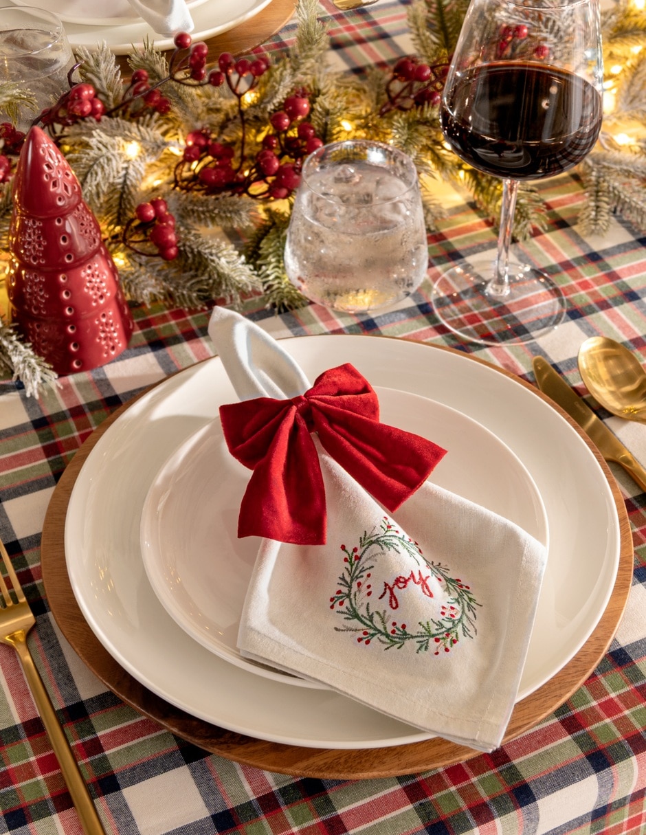 Set aro servilleta holly bows 2