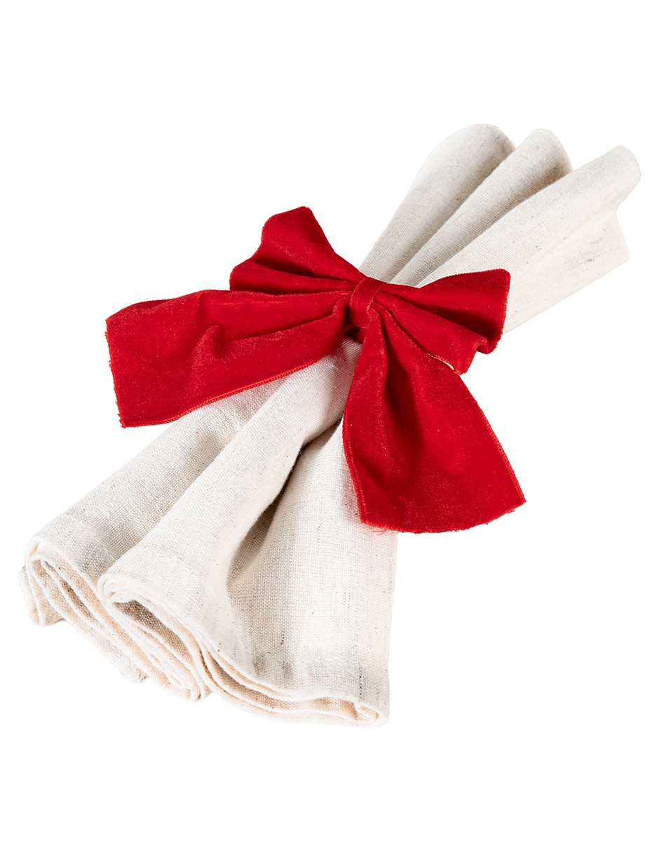 Set aro servilleta holly bows 3