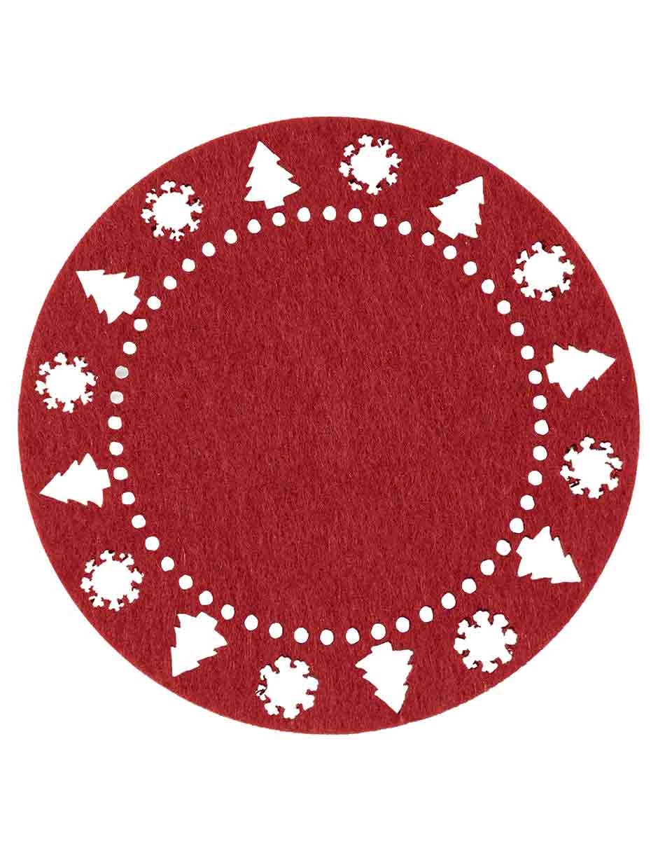 Set de portavasos Holly Navidad 8 piezas 4