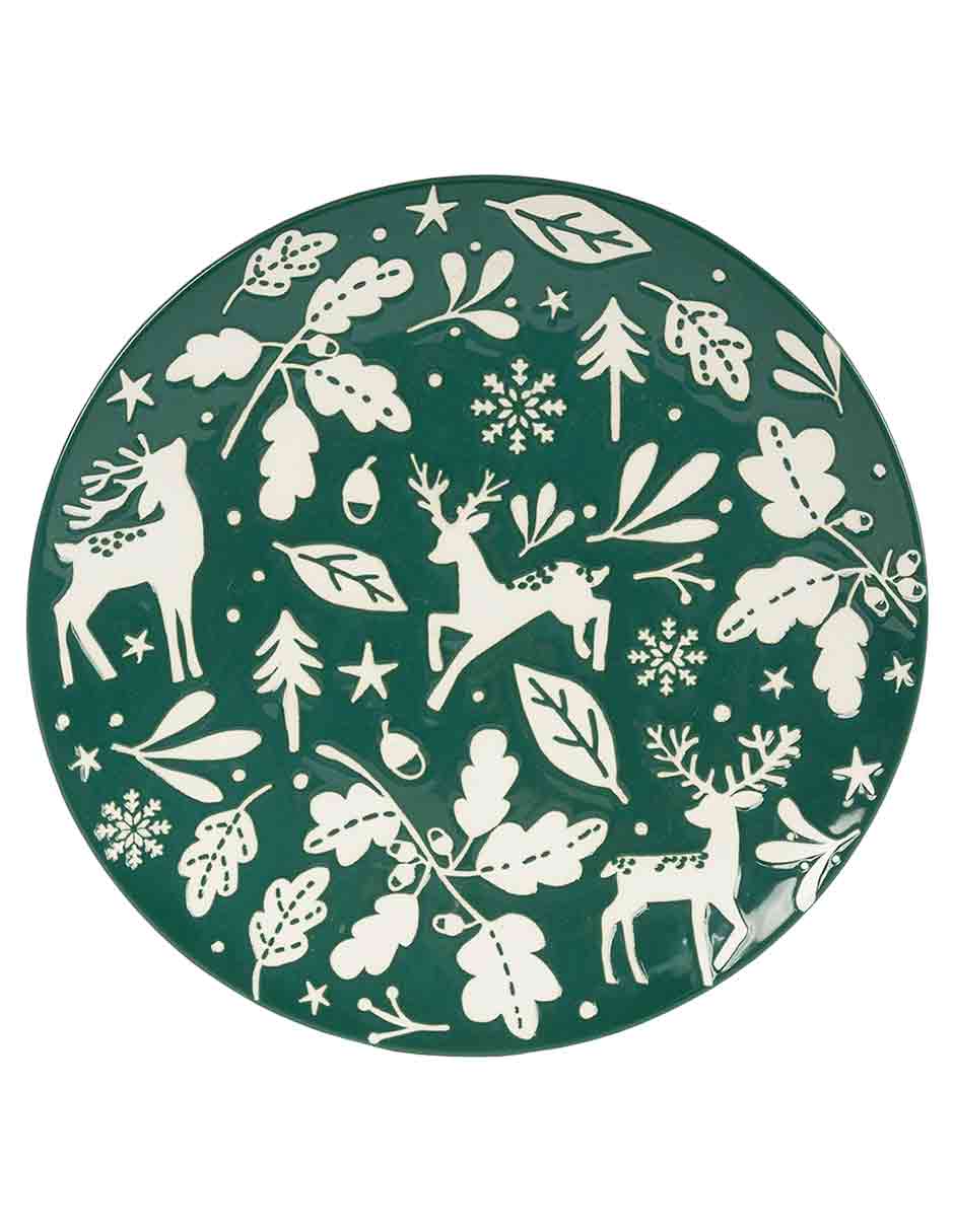 Plato trinche BOSQUE de Porcelana 1 pieza