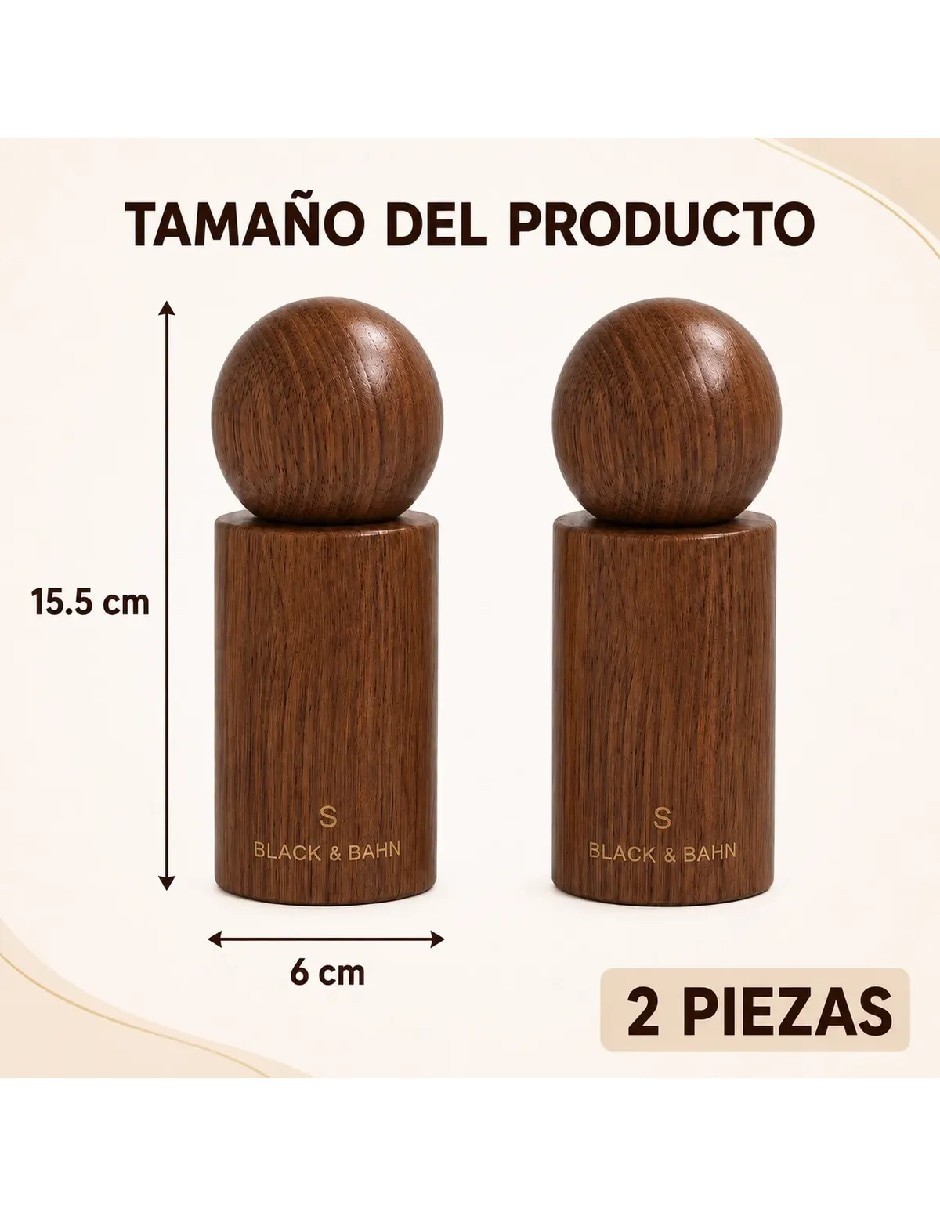 Molino para pimienta de Madera 6