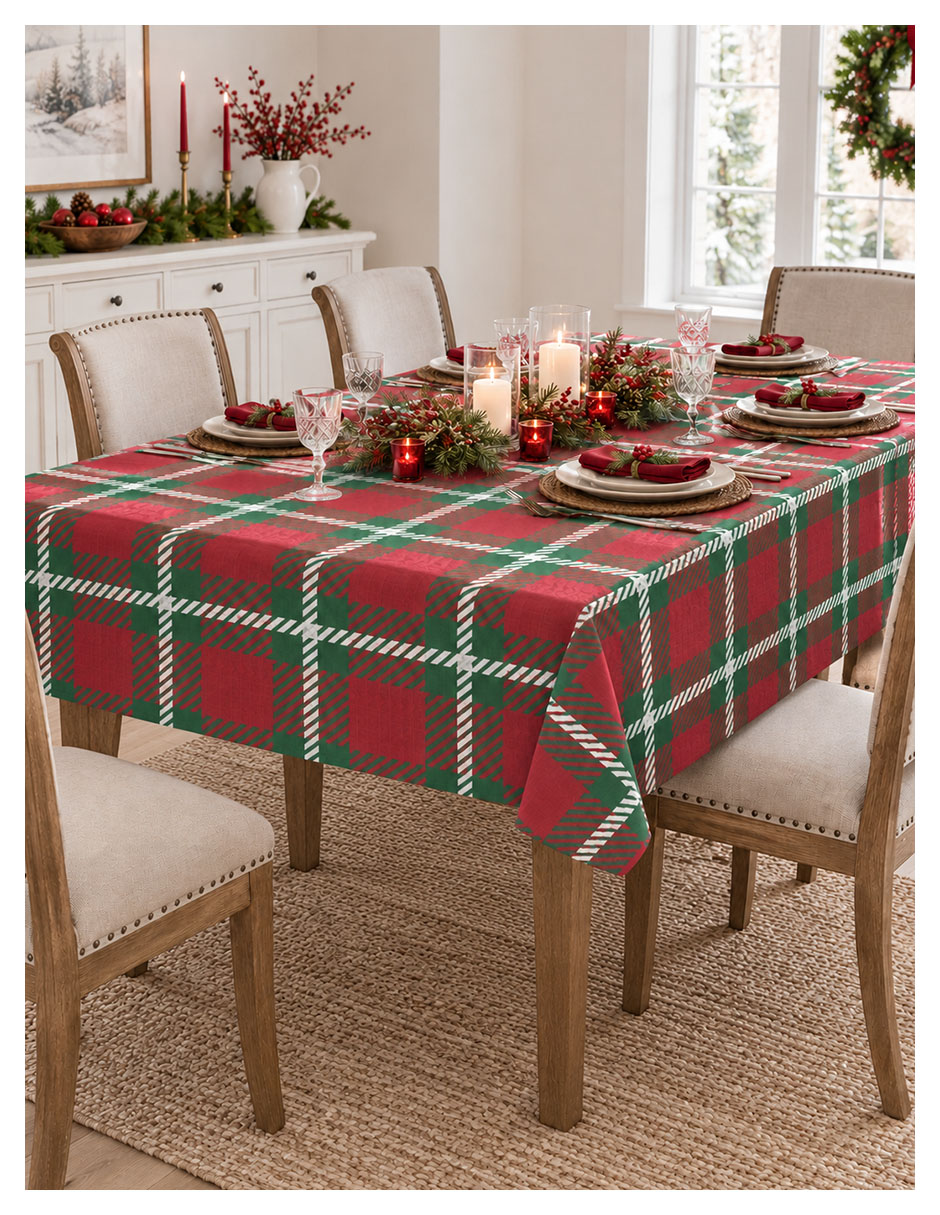 Mantel Rectangular de Poliéster Navidad Navidad 2