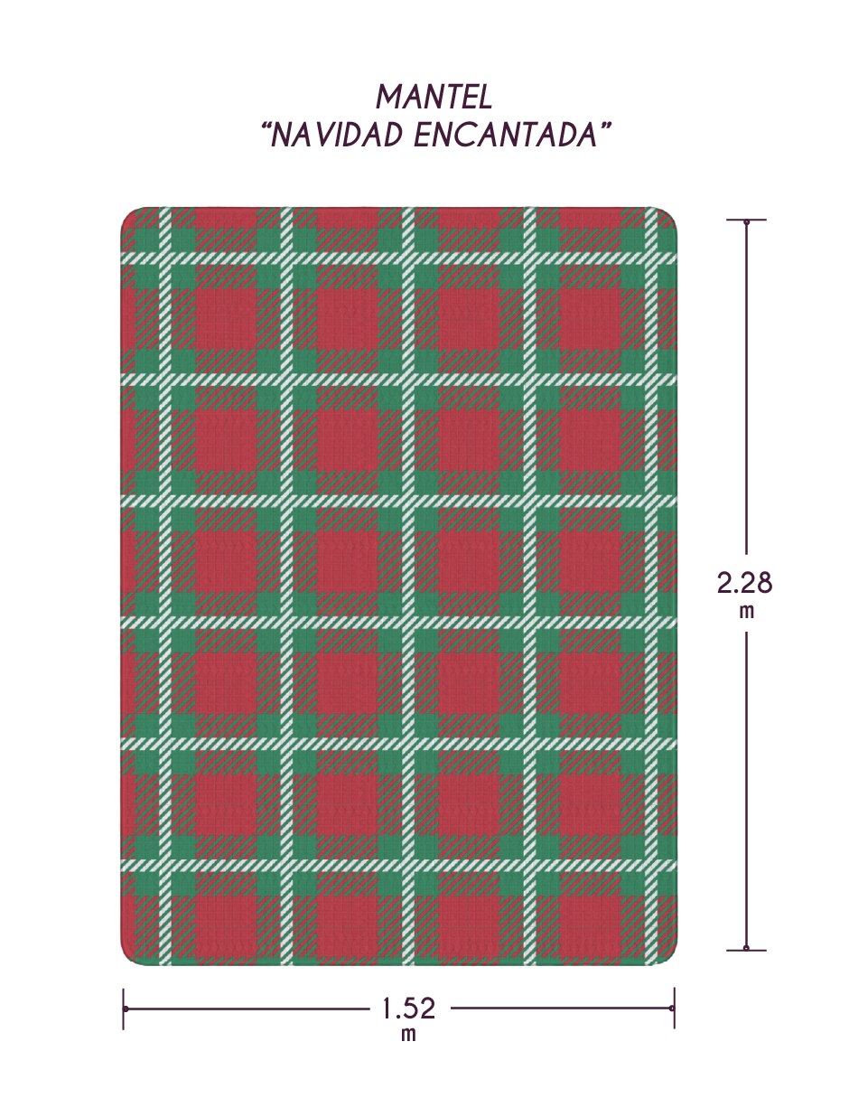 Mantel Rectangular de Poliéster Navidad Navidad 6