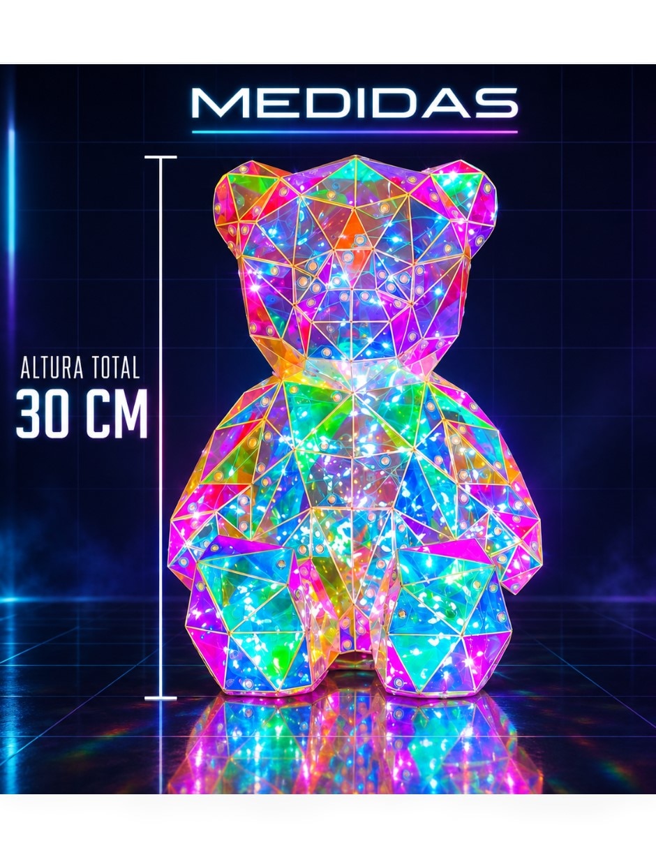 Figura decorativa de oso geométrica tornazol 6