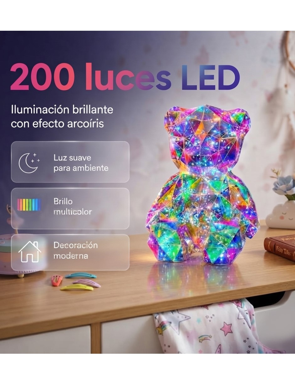 Figura decorativa de oso geométrica tornazol 3