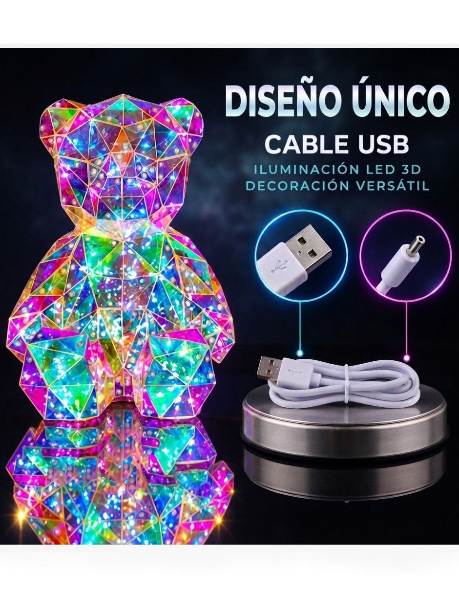 Figura decorativa de oso geométrica tornazol 4