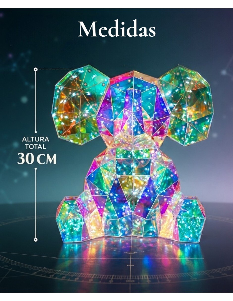 Figura decorativa de elefante geométrica tornazol 6