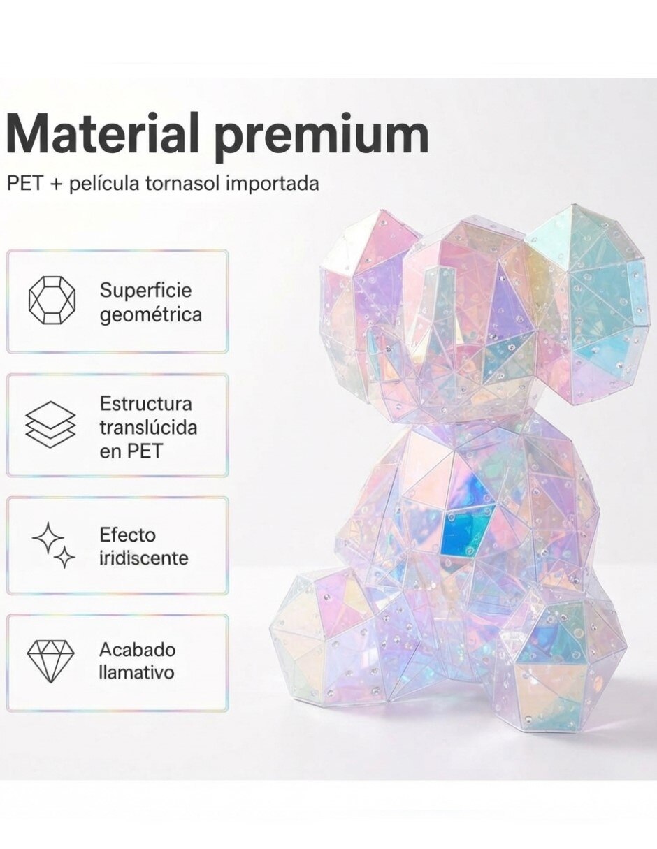 Figura decorativa de elefante geométrica tornazol 5