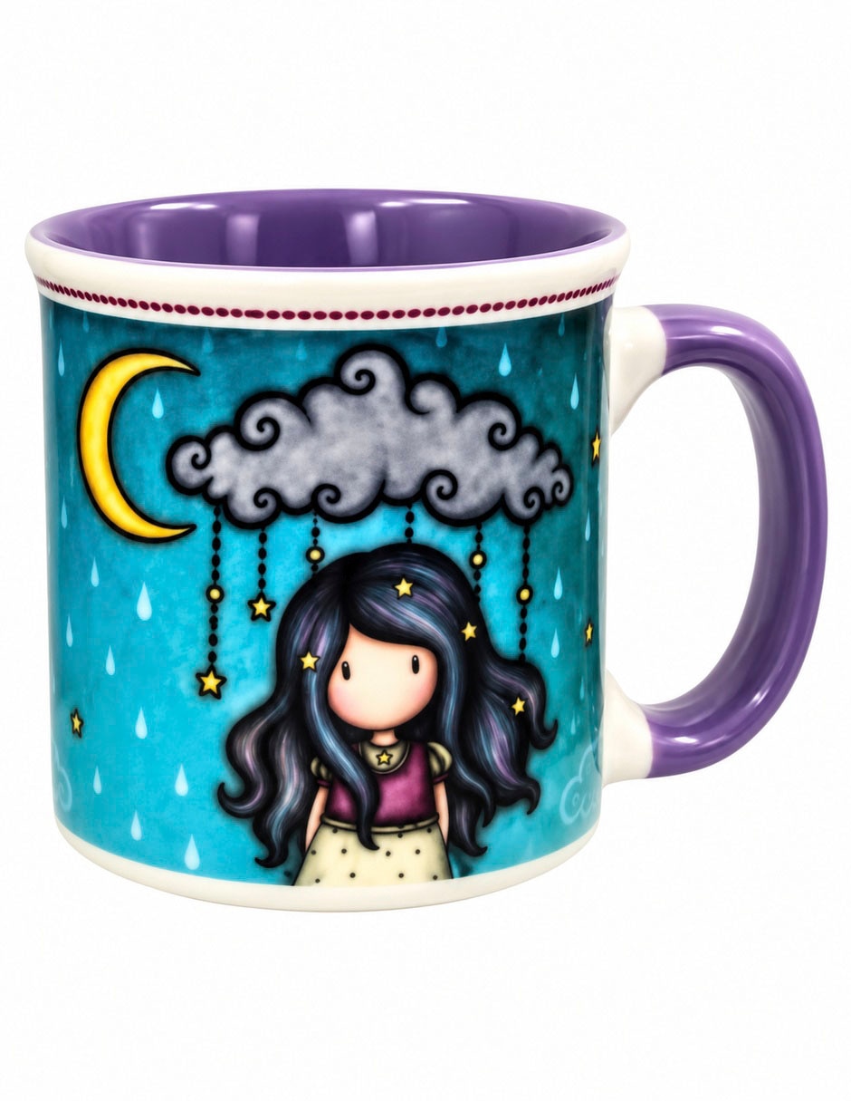 Taza/Set de tazas/Taza con difusor Redonda Paisaje Taza de Porcelana Maki Home Gorjuss Santoro London 480 ml 16 oz con Asa 1 pieza piezas