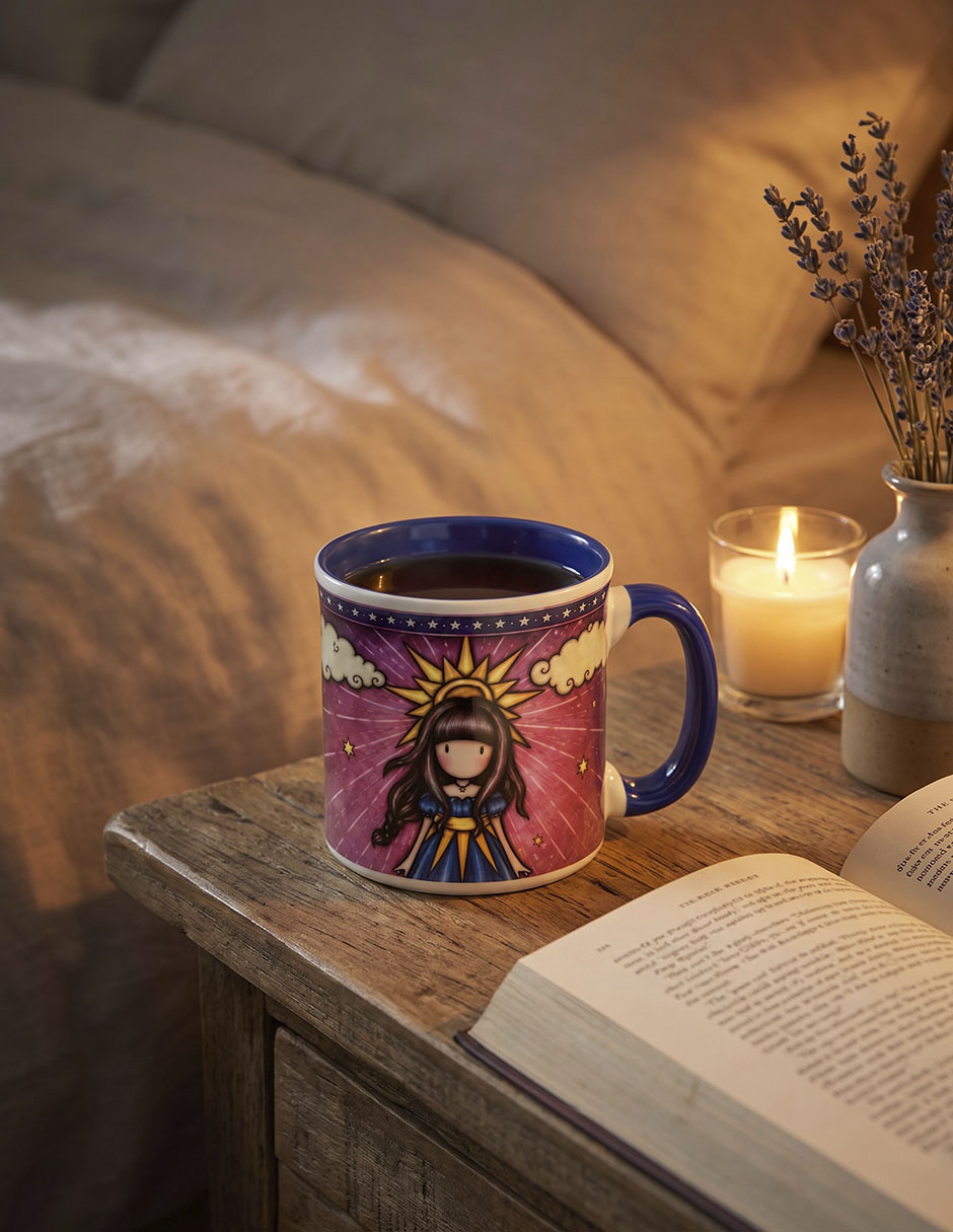 Taza/Set de tazas/Taza con difusor Redonda Princesas Taza de Porcelana Maki Home Gorjuss Santoro London 480 ml 16 oz con Asa 1 pieza piezas 2