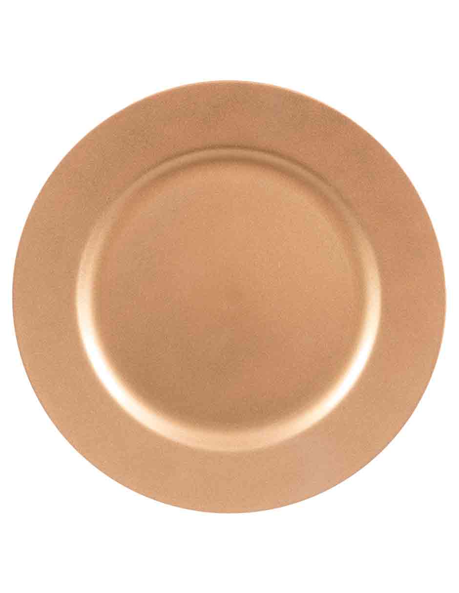 Plato base Plato Base Dorado de plástico 6 piezas 4