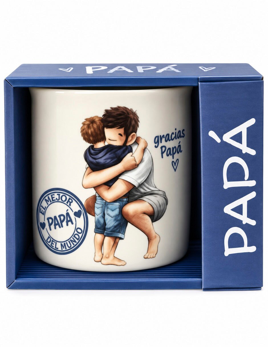 Taza/Set de tazas/Taza con difusor Redonda Alegría Taza de Porcelana Maki Home para Papá 480 ml 16 oz con Asa y Frase 1 pieza piezas 2