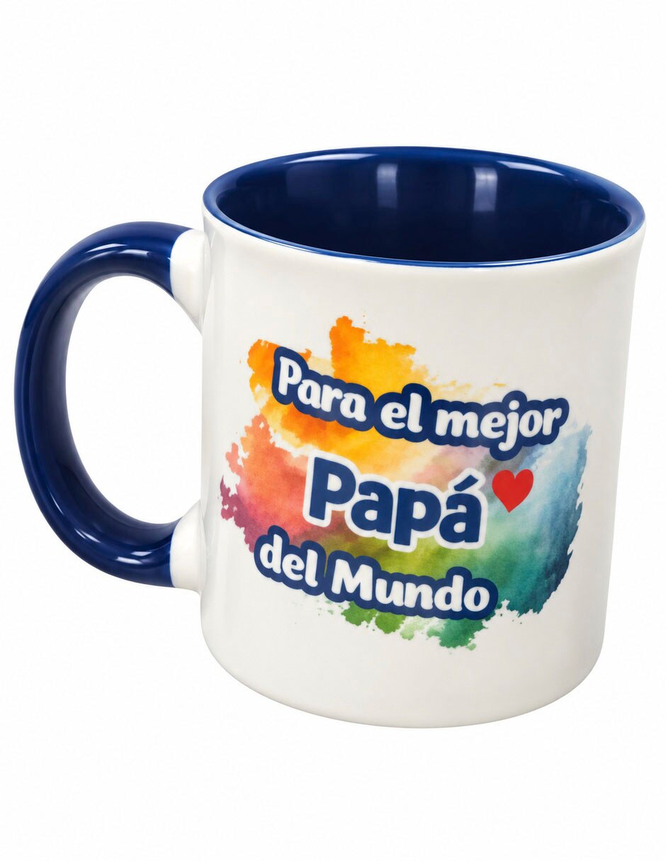 Taza/Set de tazas/Taza con difusor Redonda Alegría Taza de Porcelana Maki Home para Papá 480 ml 16 oz con Asa y Frase 1 pieza piezas 2