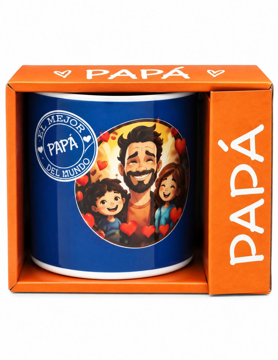 Taza/Set de tazas/Taza con difusor Redonda Alegría Taza de Porcelana Maki Home para Papá 480 ml 16 oz con Asa y Frase 1 pieza piezas 2